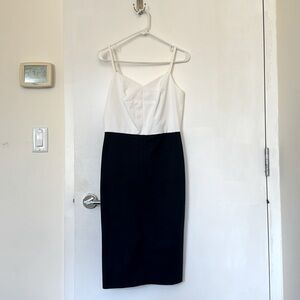 Banana Republic White and Navy sheath dress